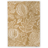 Sanderson Hand Tufted Wool Floral Area Rug in Ochre/White