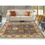 Tapis gris / beige / rouge oriental en laine noué à la main 7 pi 10 po x 10 pi 3 po Oriental