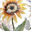 Table de tournesol en verre 6 po à DEL