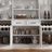 78.7" H Large White China Cabinet With Tempered Glass Doors, Wine Rack & Drawers