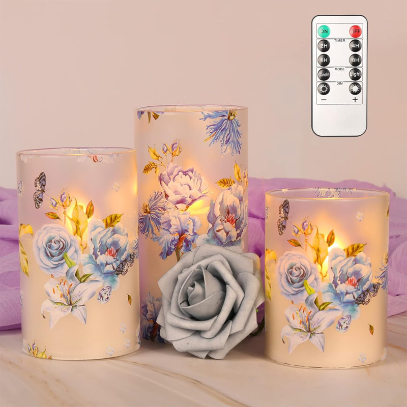 Bougie festive sans flamme à DEL avec télécommande