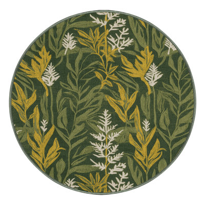 Washable Wood Sorrel Vegetables Area Rug