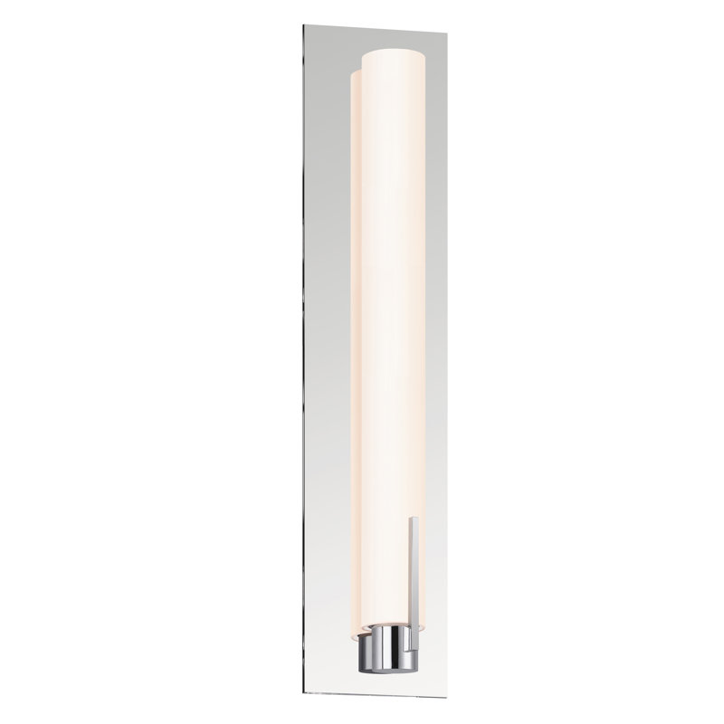 Tubo Slim LED Flush Mounted Sconce, Polished Chrome, Spine