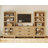 Modular Kitchen Pantry With 6 Drawers And 2 Glass Doors, 74.2" Tall Wood Open Storage Cupboard, Farmhouse Pantry Cabinet With Adjustable Shelf For Dining Room,Living Room, Oak-1512974388