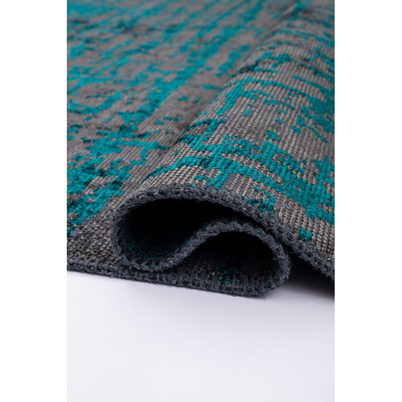 Rapture Gray/Green Abstract Luxury Area Rug, Rectangle 7'10" x 11'2"