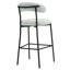 Tabourets de bar élégants et confortables à hauteur de comptoir avec housse en tissu Teddy et base thermolaquée-1009582959