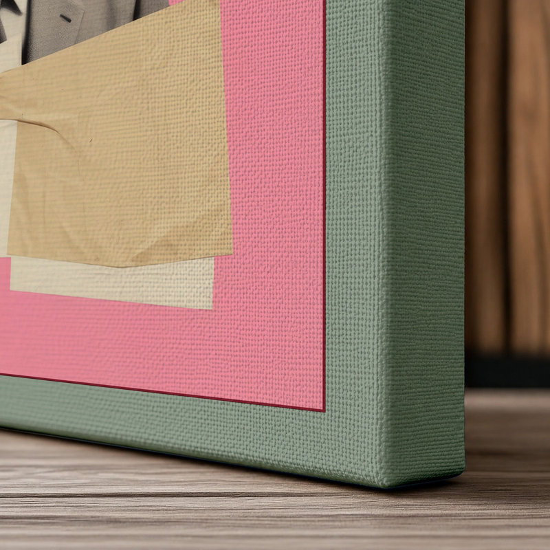Keep It Simple Eclectic - Wrapped Canvas, 36x24 - 91.4 x 61.0 cm, Sage Border