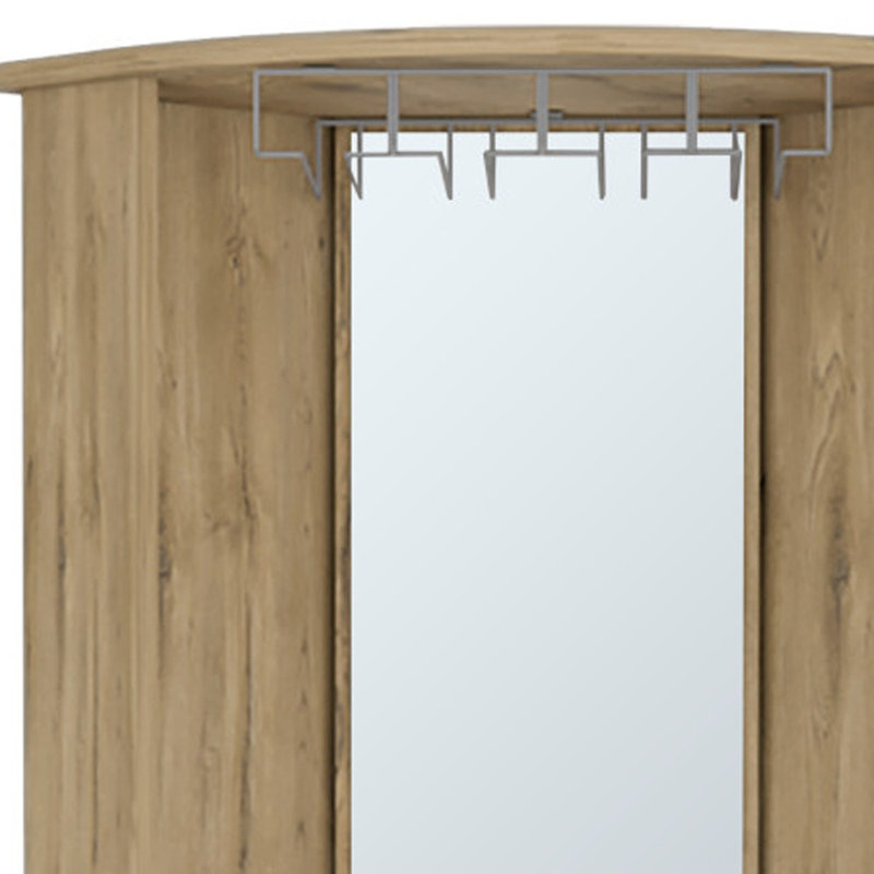 Bar d'angle 18 "en bois naturel