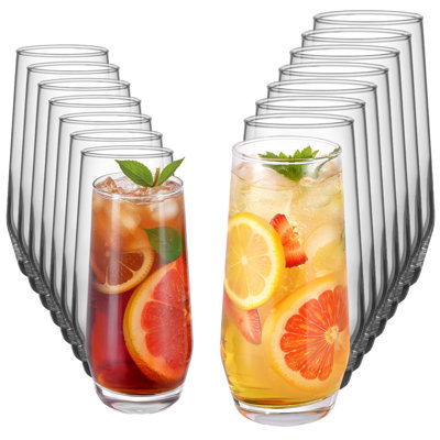 Ensemble de 16 verres à boire 18,26 oz 11,5 oz