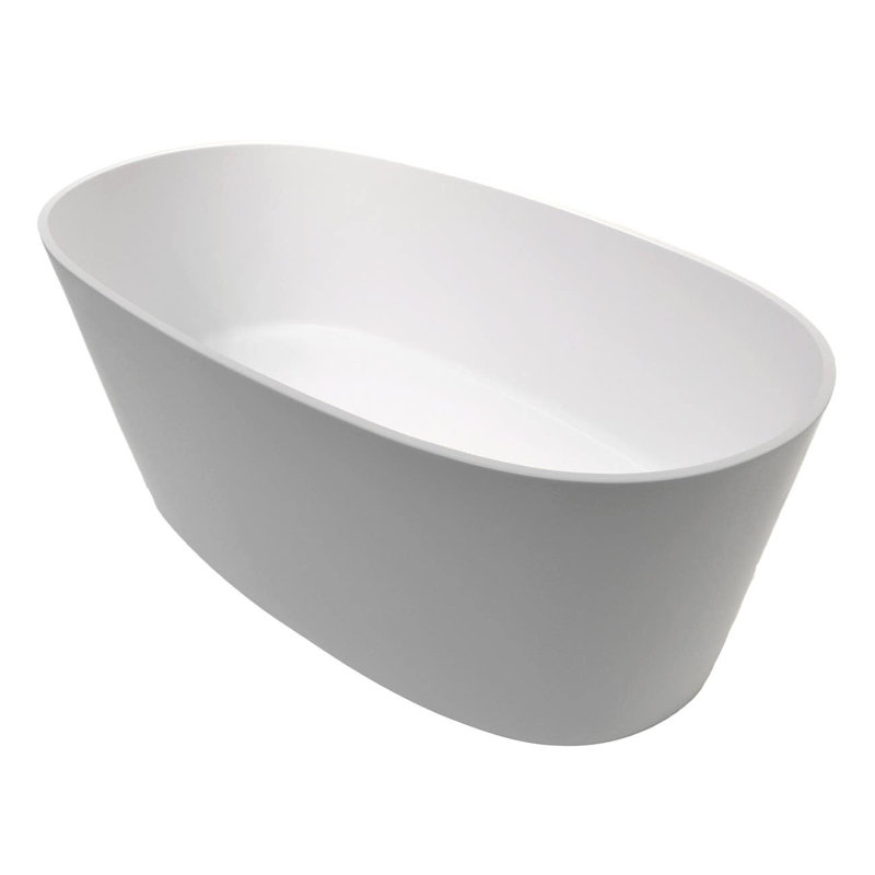 59.38'' x 30'' Soaking Resin Bathtub, Matte White