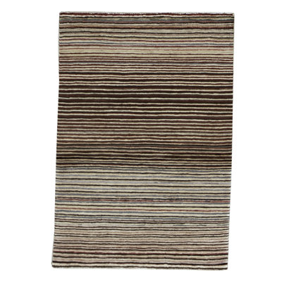 Tapis beige / brun / noir de haute qualité noué à la main
