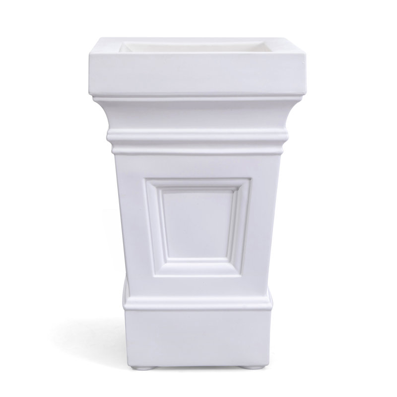 Atherton 24" White High-Density Resin Self-Watering Planter Box Set