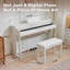 88 Key Weighted Wooden Piano with Storage Bench-131442529