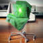 Tourbillon fractal vert clair - coussin imprimé abstrait-30615937-30615940