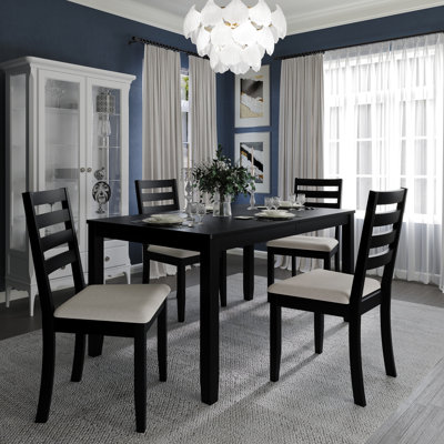 Ocossio 4-Person Solid Wood Dining Set