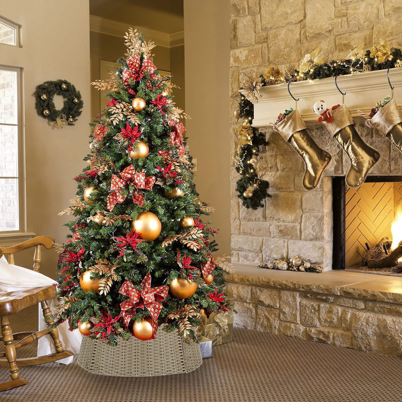 Cade Rattan Tree Skirt, Natural