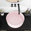 Lavabo vasque en céramique rose pour salle de bain - lavabo artistique, l 15,7 po x P 4,7 po, céramique, facile à nettoyer et fonctionnant magnifiquement en parfait état