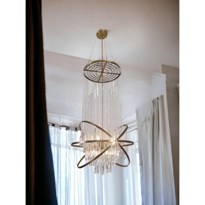 Lustre géométrique en cristal