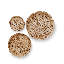 Handwoven Rattan Scalloped Round Serving Tray – Decorative Wicker Ottoman & Coffee Table Tray-105840586