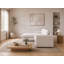 Canapé modulaire moderne en tissu avec méridienne large Oatmeal Performance-129177254