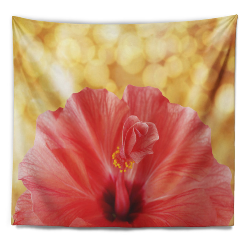 Tapisserie «Hibiscus Flower» avec fond illuminé, H 32 po x l 39 po