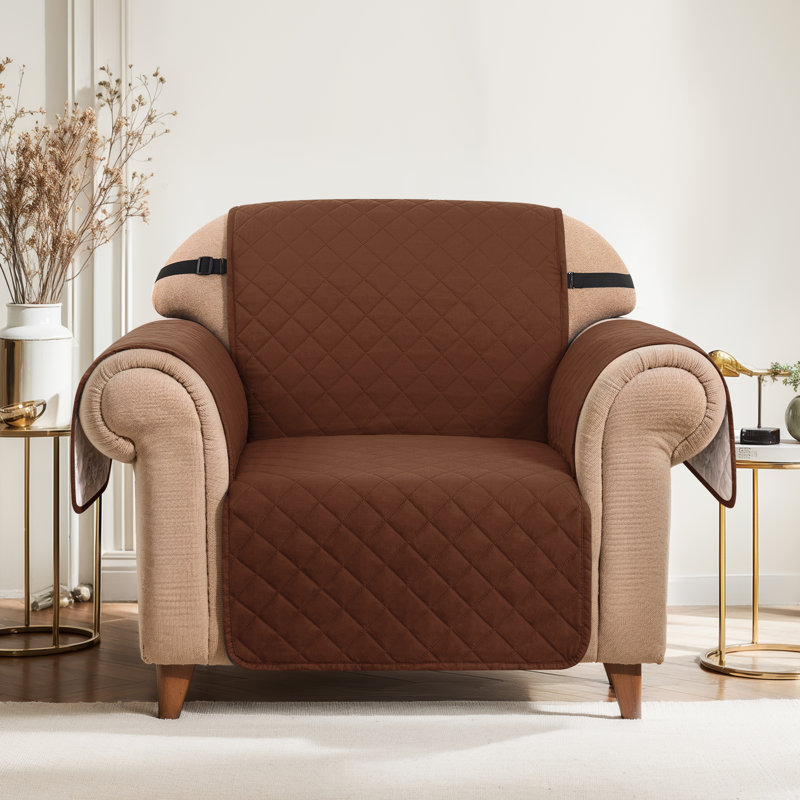 Ayalisse square/rectangular cushion armchair cover, Chocolat, H 76 po x l 23 po x P 22 po