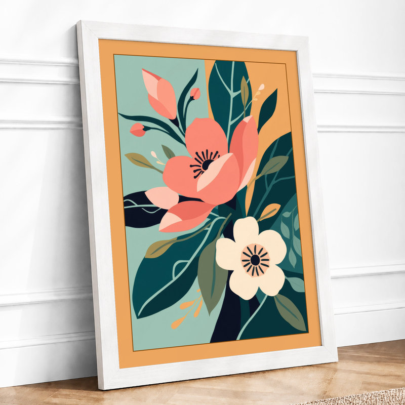 Blooming Botanica Botanical - Framed Print, A3 - 42.0 x 29.7 cm, White