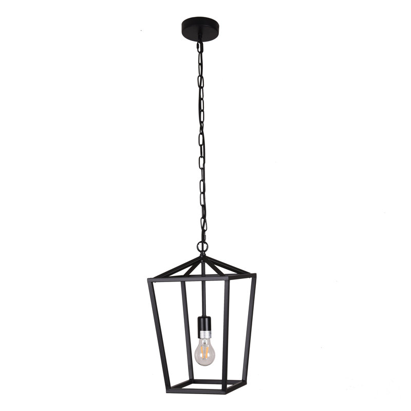 Luminaire suspendu carré lanterne 1 lumière Carlyle