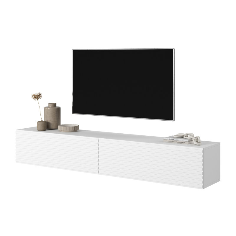 Makenley TV Stand, White, 175 cm