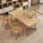Burlywood Rectangular Solid Wood desk-323456883