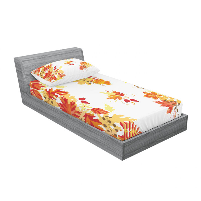 Ensemble de draps Autumn, Ensemble de draps pour lit simple avec drap-housse