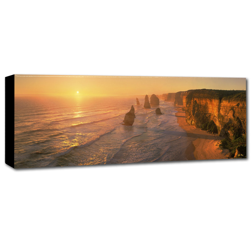 «Seashore Sunrise» par John Xiong - reproduction de photo sur toile, H 8 po x l 24 po x P 2 po