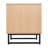Mid-Century Modern Nightstands or End Tables with Rattan Accented Drawers-1342514079