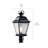 Larchmont 1-Light Black Aluminum Outdoor Post Light with No Bulbs or Post Included