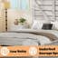 Tête de lit pour grand lit, lit plateforme en bois avec conception silencieuse, aucun sommier nécessaire, assemblage facile et rangement sous le lit-846755414-846755415