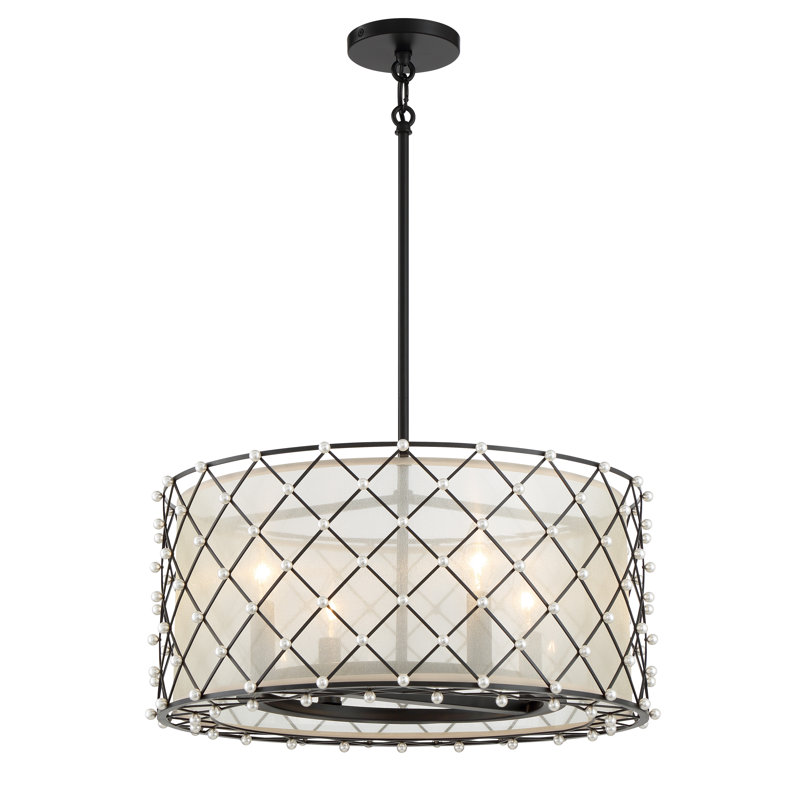Luminaire suspendu convertible 4 lumières Sheer Elegance