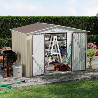 Abri de jardin en métal avec porte