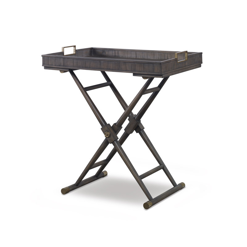 Caribe Solid Wood End Table, Mink Gray