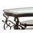 Metal-Legged Cocktail Table With Multi-Layered Shelves