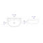 Alfi Brand 9.5'' White Ceramic / Porcelain Oval Bathroom Sink with Overflow