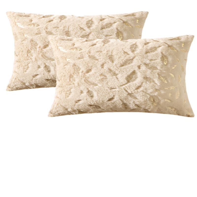 Faux Fur Reversible Pillow Cover, Cream