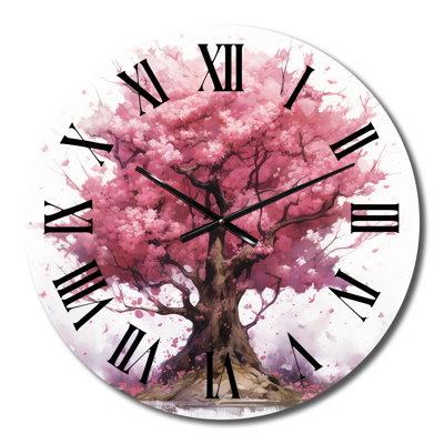 Horloge murale rose