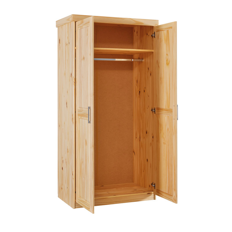 Hakon 2 Door Wardrobe, Natural Brown