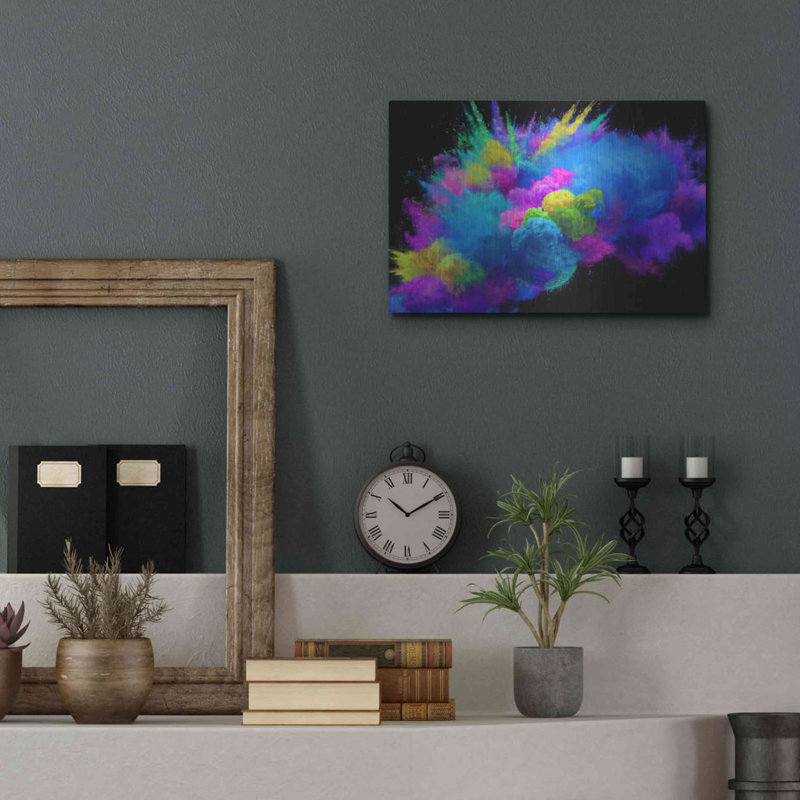 Orren Ellis «Colorful Avalanche» par Epic Portfolio, art mural en métal, H 12 po x l 16 po