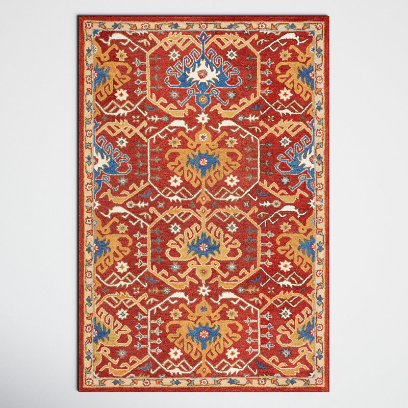 Wool Oriental Indoor Rug, Rectangle 5' x 8'
