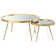 Ensemble de table basse et de table ronde 4 pièces Compson Doré