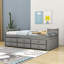 Lit plateforme simple avec lit gigogne et tiroirs-2049905469