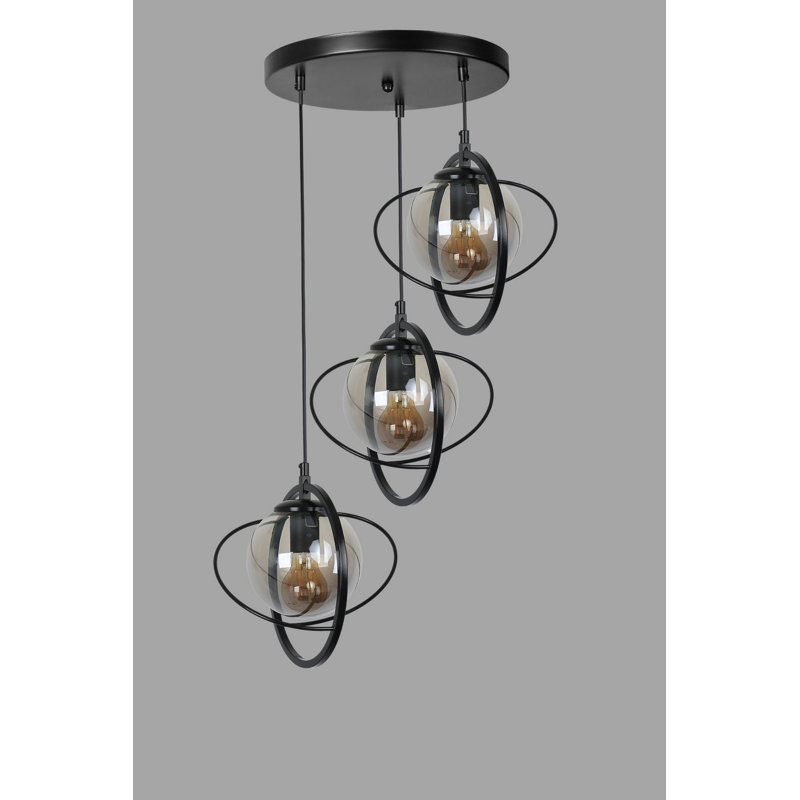 Chandle Chandelier, Fume/Black