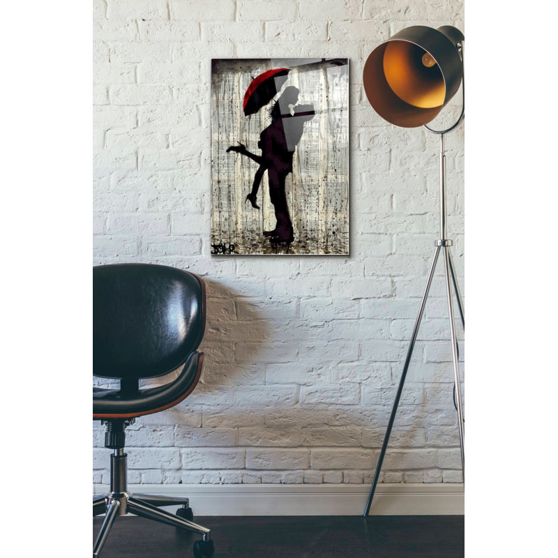 Trinx «Love and Rain» par Loui Jover, art mural en verre acrylique, H 24 po x l 16 po x P 0,12 po