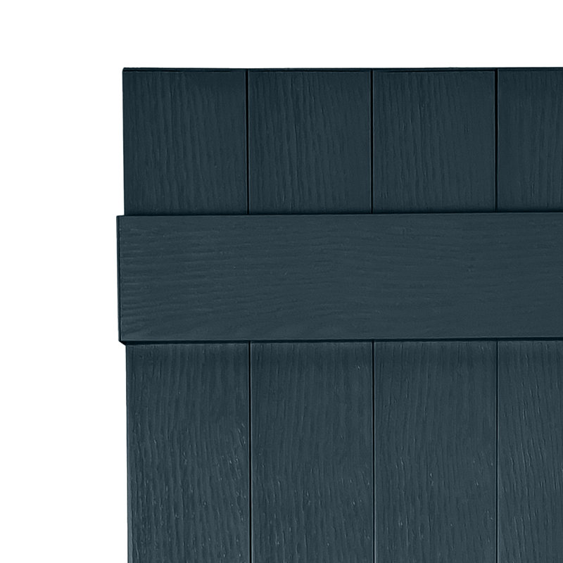 Persiennes personnalisées à 4 planches fermées, Bleu Bedford, 48"